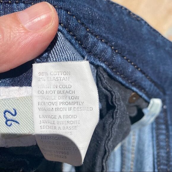 Vintage Y2K Hudson low rise Blue Dark Rinse Signature Wash Boot Cut Jeans sz 26 - Picture 4 of 12